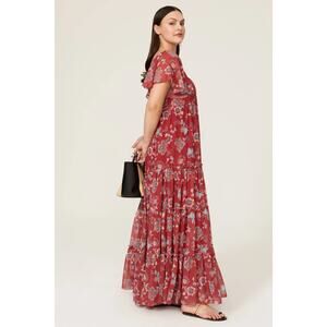 Sachin & Babi Red Floral Kara Maxi Dress Size 12